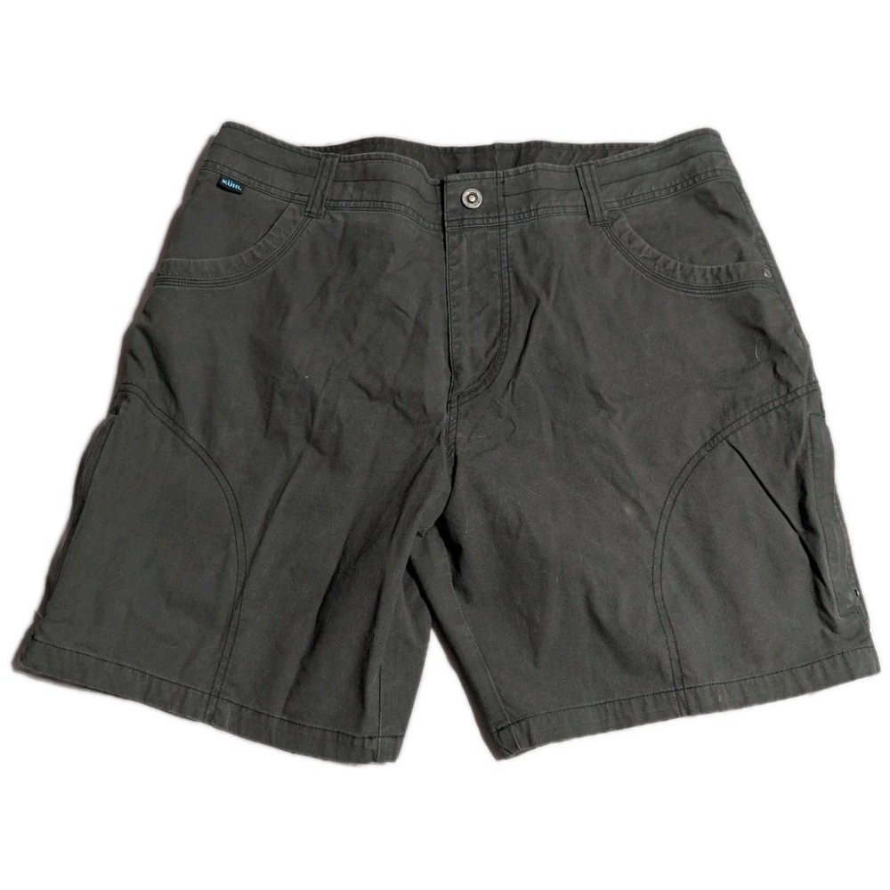 Kuhl Ramblr Shorts Mens 38 Gray Vintage Patina Dye Outdoor Hiking Cargo